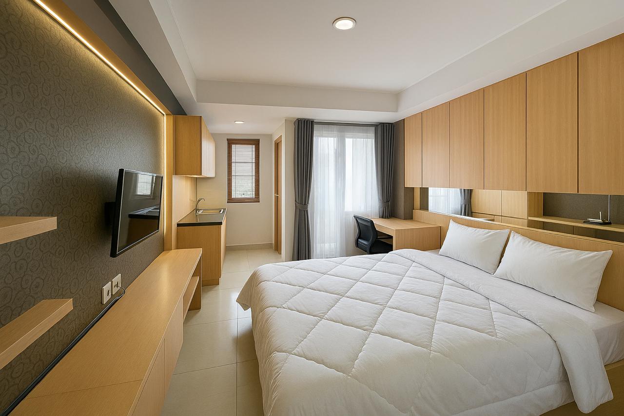 Sudirman suites studio view pool - Gambar 4